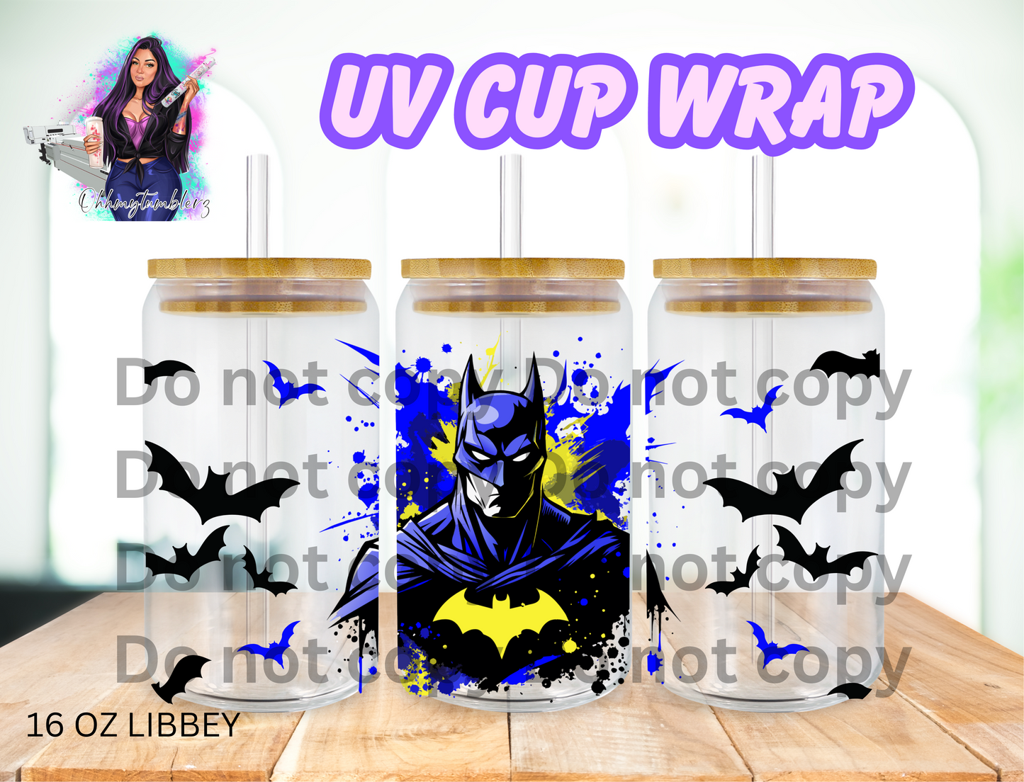 Bat Man UV DTF