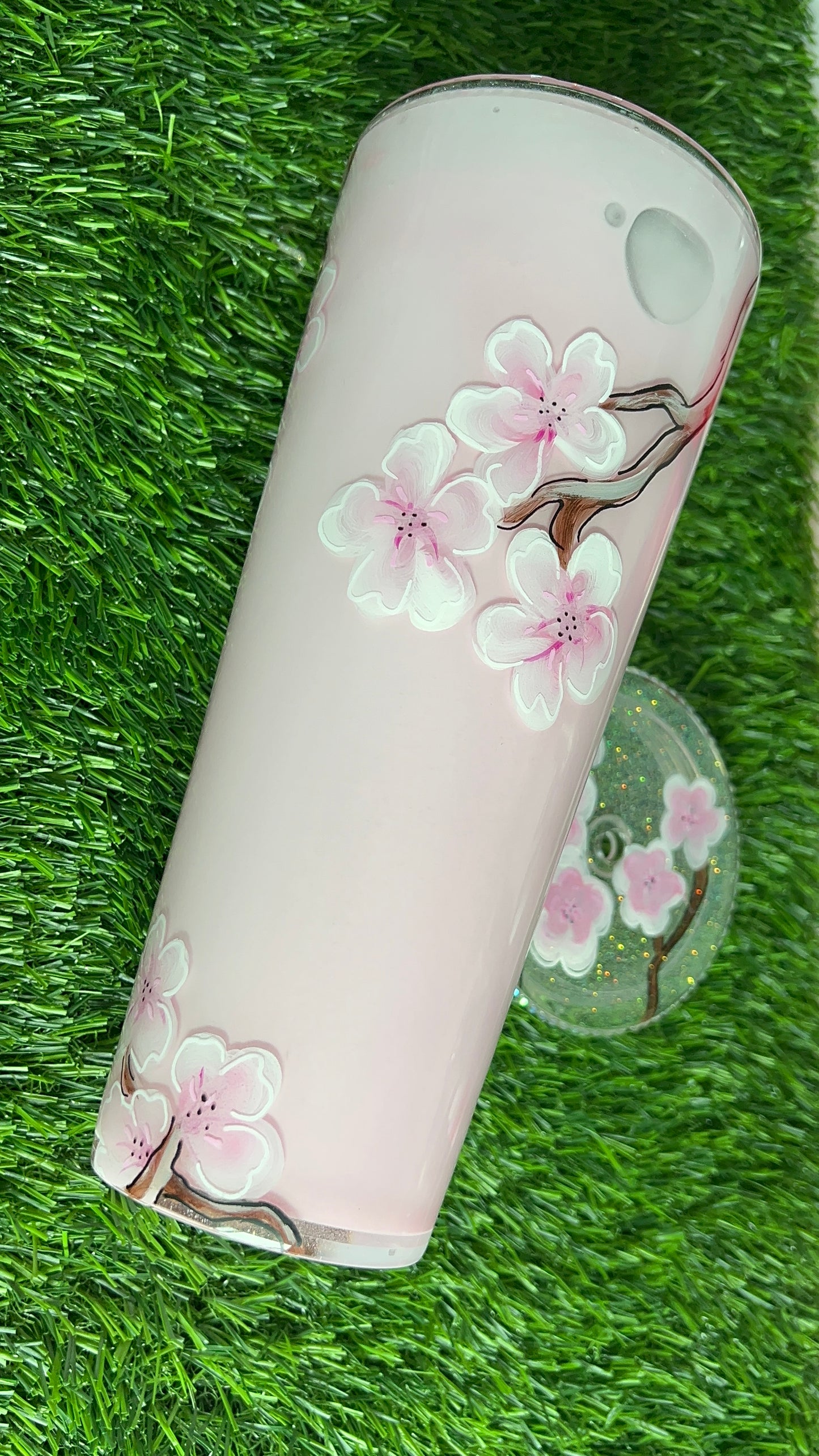 Hand painted Cherry Blossom Tumbler