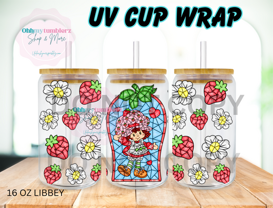 BERRY SHORTCAKE STAINED GLASS UV WRAP