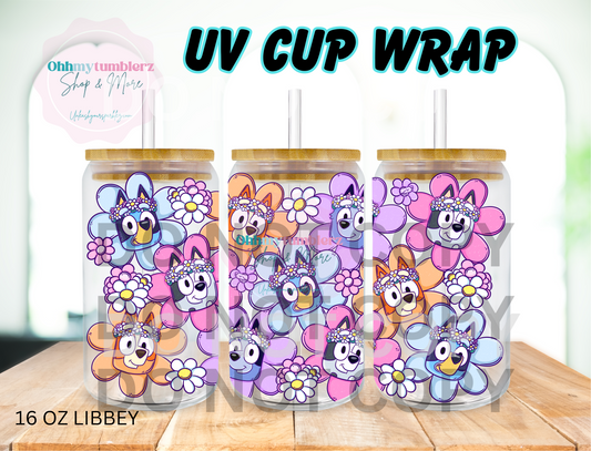 Blueyyyy Flowers UV WRAP